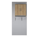 Ameriwood Home Lory 23.46-in W x 26.93-in H x 15.35-in D Wall-mounted Composite Wood Garage Cabinet in Brown