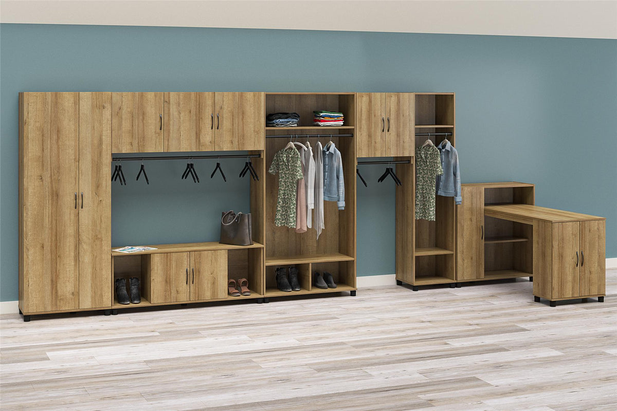 Ameriwood Home Lory 23.46-in W x 26.93-in H x 15.35-in D Wall-mounted Composite Wood Garage Cabinet in Brown