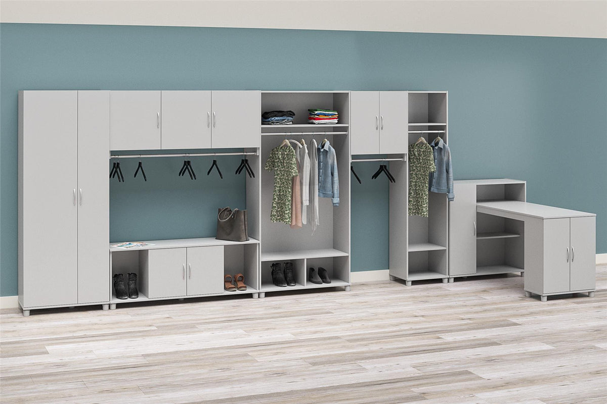 Ameriwood Home Lory 53.58-in W x 20.5-in H x 15.4-in D Freestanding Composite Wood Garage Cabinet in Gray