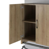 Ameriwood Home Lory 23.46-in W x 26.93-in H x 15.35-in D Wall-mounted Composite Wood Garage Cabinet in Brown