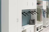 Ameriwood Home Lory 53.58-in W x 20.5-in H x 15.4-in D Freestanding Composite Wood Garage Cabinet in White