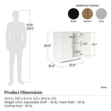 Ameriwood Home Lory 23.46-in W x 26.93-in H x 15.35-in D Wall-mounted Composite Wood Garage Cabinet in Brown