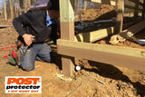 Post Protector Decay Protection 3.5-in x 3.5-in x 3-1/2-ft Cedar Tone Deck Post Sleeve