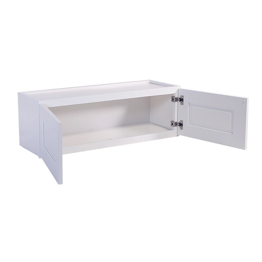 Design House Brookings 36-in W x 18-in H x 12-in D White Unfinished Maple Wall Fully Assembled Plywood Cabinet (Recessed Panel Shaker Door Style)
