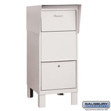 Durable White Courier Box with Secure Locking Mechanism