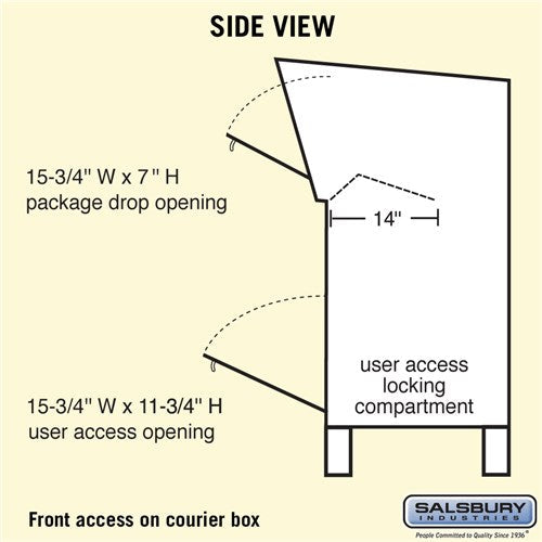 Durable White Courier Box with Secure Locking Mechanism