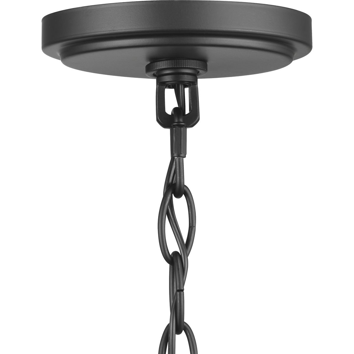 Progress Lighting Bradberry 5-Light Matte Black Farmhouse Square Medium Hanging Pendant Light
