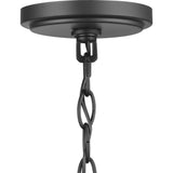 Progress Lighting Bradberry 5-Light Matte Black Farmhouse Square Medium Hanging Pendant Light
