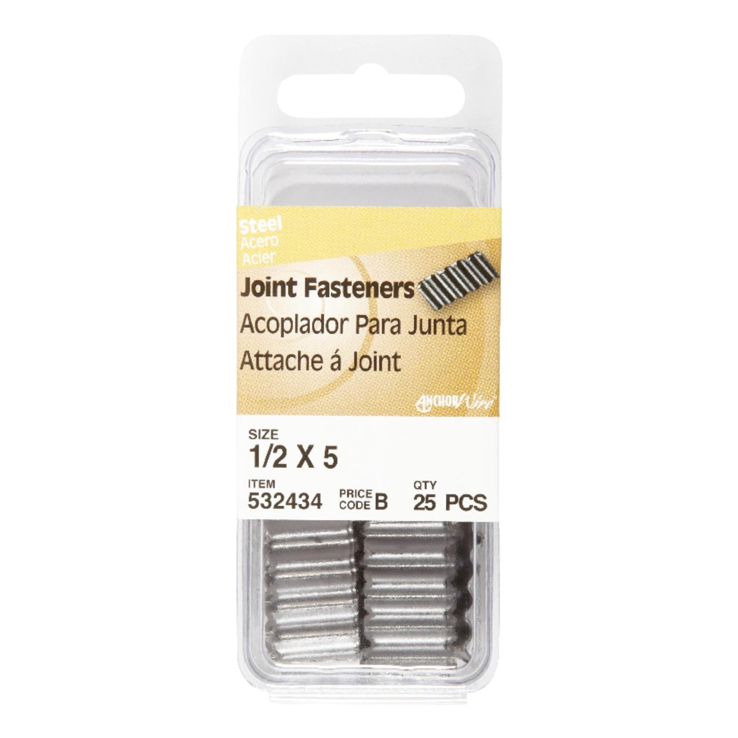 Hillman 1/2 in. Joint Galvanized Steel Joint Fastener Joint Head, 25-Pack