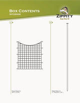 Zippity Outdoor Products 5 Panels 3-ft H x 3-ft W Black Galvanized Iron Scallop No Dig Garden Fence Panel