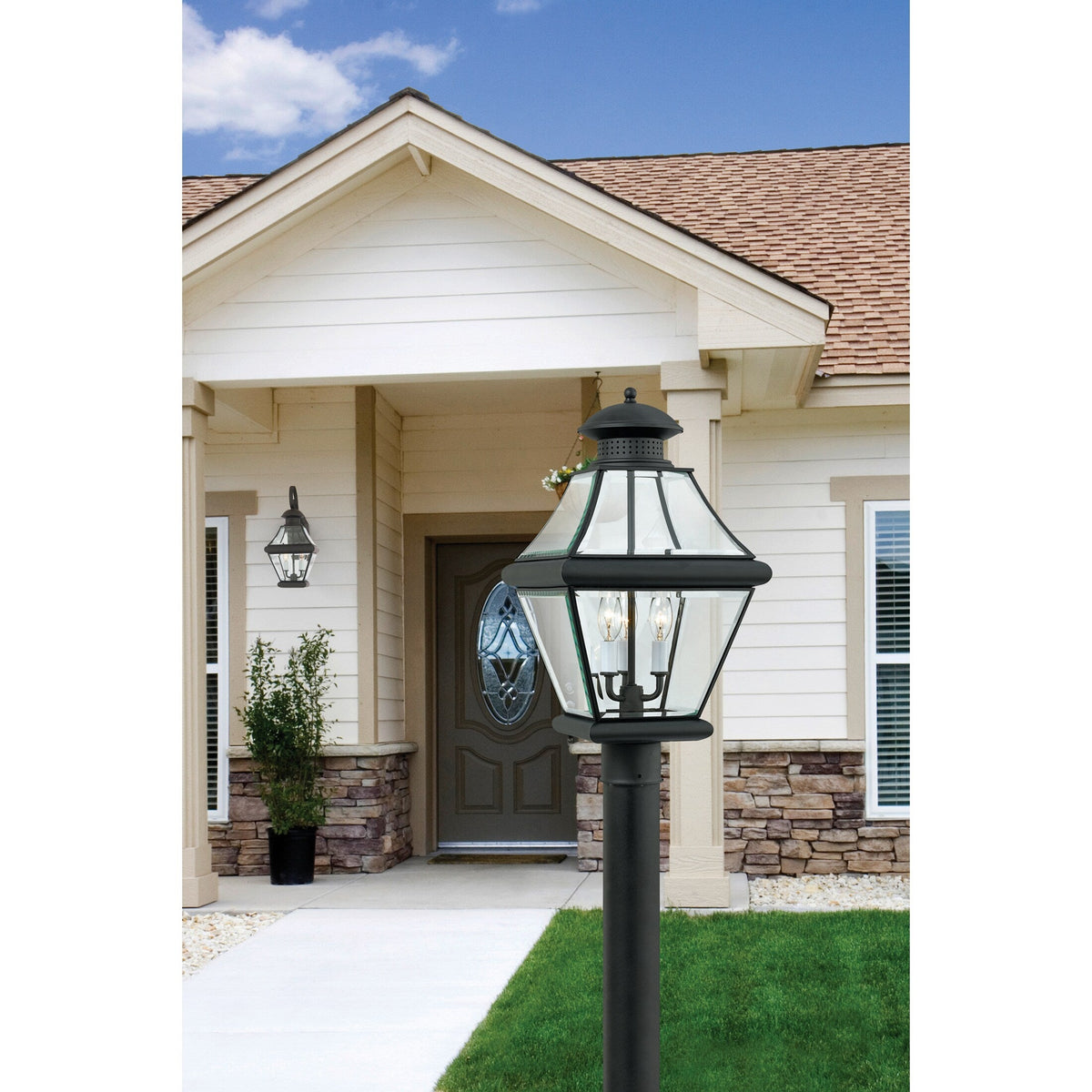 Quoizel Rutledge 29-in H Mystic Black Candelabra Base (E-12) Outdoor Wall Light