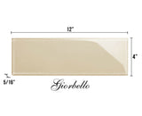 Giorbello (Sample) 4x12 glass subway tiles Light Taupe 4-in x 12-in Glossy Glass Brick Subway Wall Tile