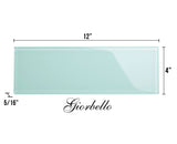 Giorbello (Sample) 4x12 glass subway tiles Baby Blue 3-in x 6-in Glossy Glass Brick Subway Wall Tile