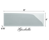 Giorbello Classic Premium True Gray 4-in x 12-in Glossy Glass Subway Wall Tile (5-sq. ft/ Carton)