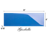 Giorbello (Sample) 4x12 Glass Subway Tiles Cobalt Blue 4-in x 12-in Glossy Glass Brick Subway Wall Tile