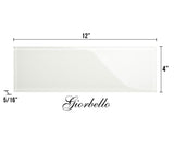 Giorbello Classic Premium Agreeable Gray 4-in x 12-in Glossy Glass Subway Wall Tile (5-sq. ft/ Carton)