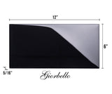 Giorbello (Sample) 6x12 Glass Subway Tiles Black 6-in x 12-in Glossy Glass Brick Subway Wall Tile