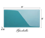 Giorbello (Sample) 6x12 Glass Subway Tiles Dark Teal 6-in x 12-in Glossy Glass Brick Subway Wall Tile