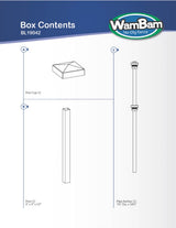 WamBam Fence 4-ft H x 4-in W White Vinyl Universal Fence Post No Dig (Unassembled)