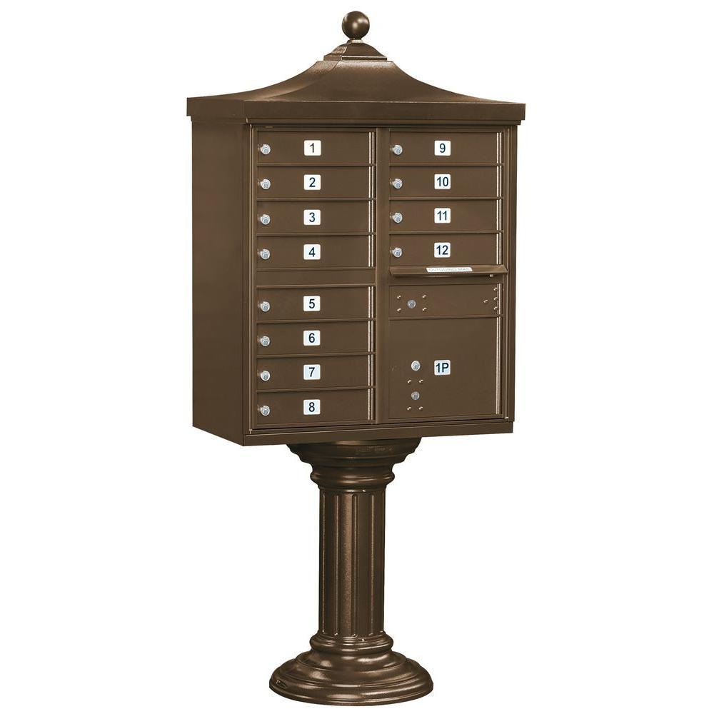 Regency Decorative 12-Compartment Post-Mount Cluster Box Unit - Super Arbor