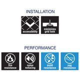 Armstrong Ceilings Fine Fissured Contractor Drop Ceiling Tiles, 24-in x 24-in, Tegular 15/16-in Edge, White, 16-Pack