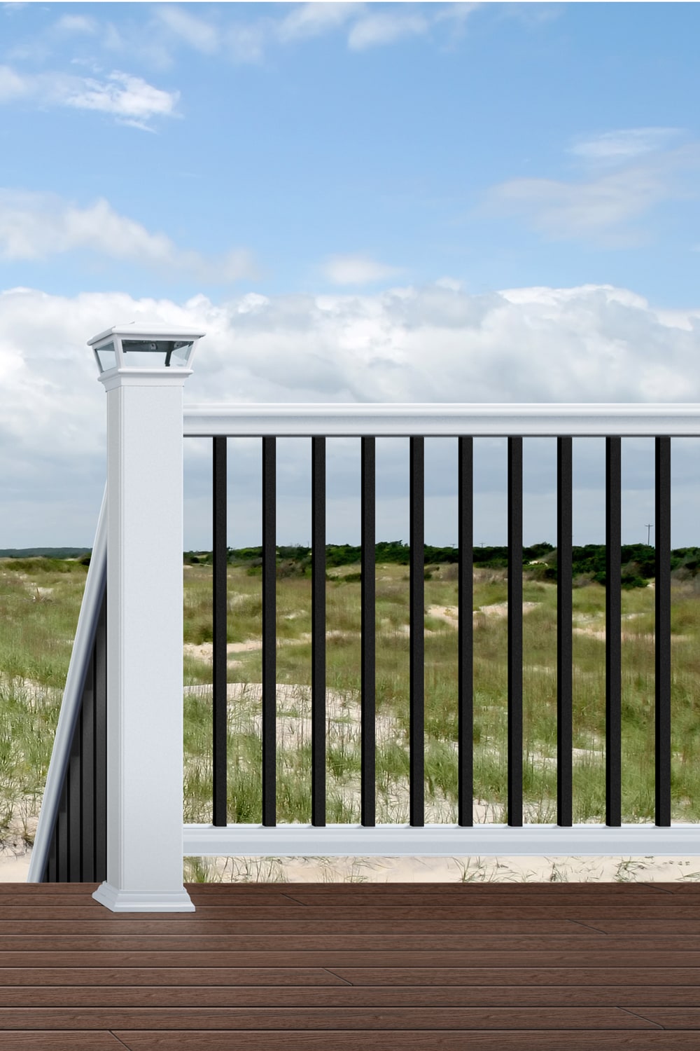 Deckorators 4-in x 4-in 2.4-Lumen 1-Watt White Battery-operated LED Outdoor Post Cap Light (6500 K)