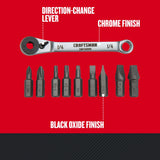 CRAFTSMAN 10-Piece Steel Handle Ratcheting Multi-Bit Screwdriver Set