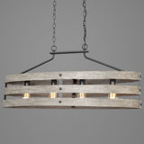 Progress Lighting Gulliver 4-Light Graphite Farmhouse Linear Large Hanging Kitchen Island Light