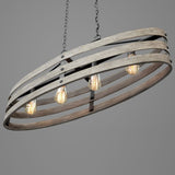 Progress Lighting Gulliver 4-Light Graphite Farmhouse Linear Large Hanging Kitchen Island Light