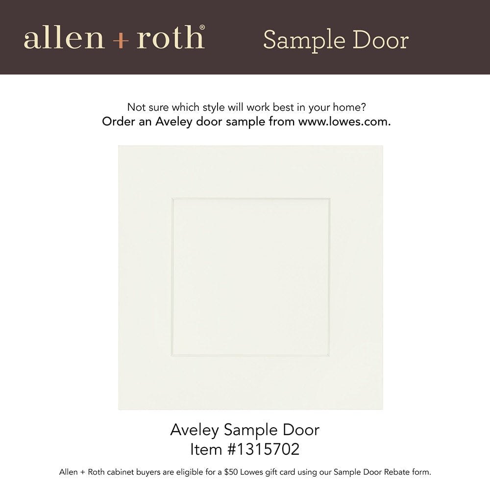 allen + roth Aveley 15-in W x 30.125-in H x 12-in D Linen Wall Fully Assembled Cabinet (Flat Panel Shaker Door Style)