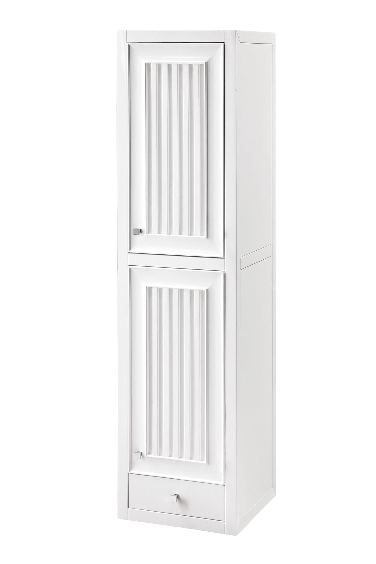 James Martin Vanities Athens 14.8-in x 57.8-in x 14.9-in Glossy White Soft Close Bathroom Wall Cabinet