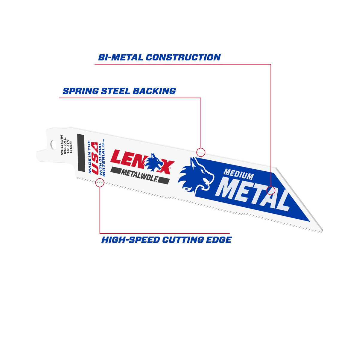 LENOX 3-Pack 6-in 18-TPI Bi-Metal Reciprocating Saw Blades