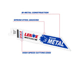 LENOX 3-Pack 6-in 18-TPI Bi-Metal Reciprocating Saw Blades