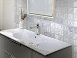 Apollo Tile (Sample) Duchess Gray 4-in x 4-in Glossy Ceramic Subway Wall Tile
