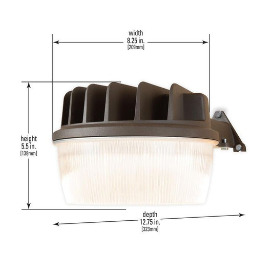 AL Bronze Outdoor Integrated LED Security Area Light with Replaceable Photo Control