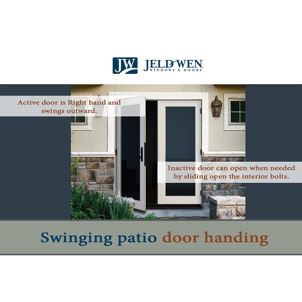 JELD-WEN 72-in x 80-in Steel French, Right-hand outswing – feature callout