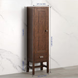 Addison 14.88 in. W x 11.88 in. D x 55.63 in. H Wall Mount Linen Cabinet in Mid-Century Acacia - Super Arbor
