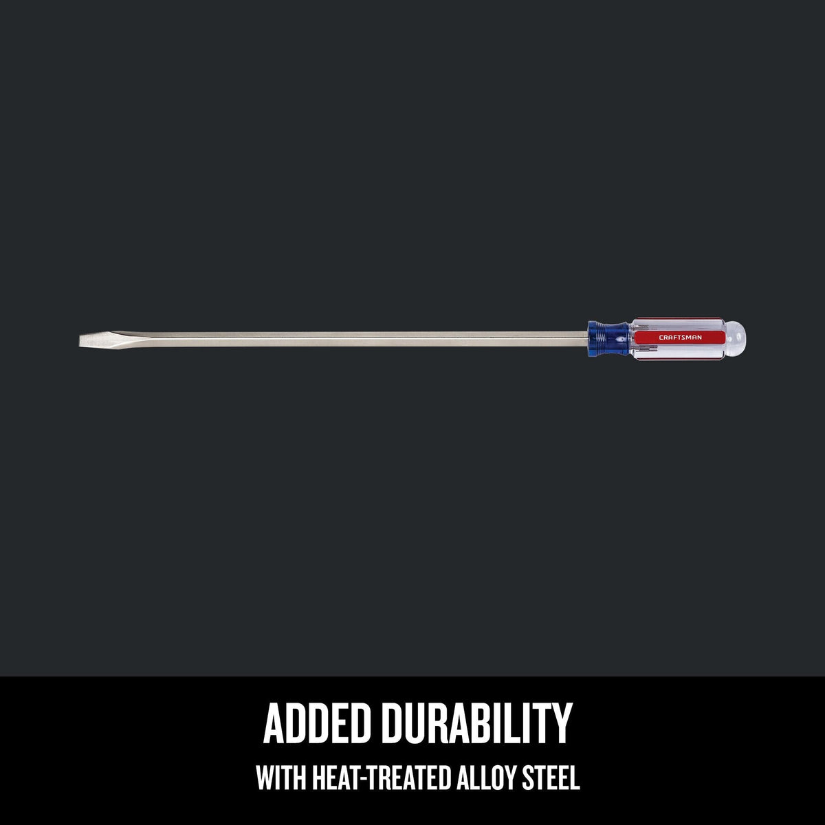 CRAFTSMAN Acetate Handle Flathead Screwdriver, 3/8-in x 16-in
