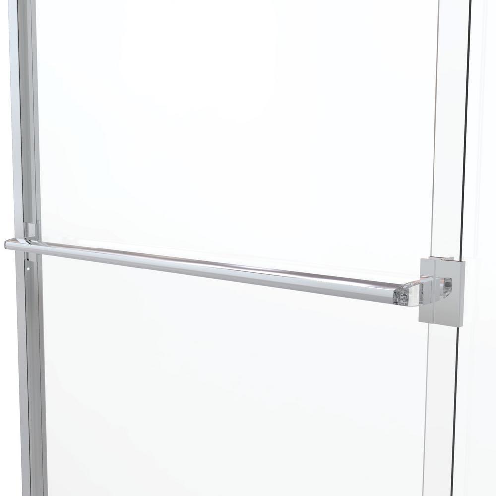 Classic 60 in. x 70 in. Semi-Frameless Sliding Shower Door in Chrome with Clear Glass - Super Arbor