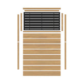 Freedom Boardwalk 6-ft H x 4-ft W Cypress Vinyl Flat-top Fence Panel (Unassembled)