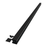 Freedom Alloy Mixed Material 8-ft H x 3-in W Matte Black Aluminum Privacy Line Fence Post
