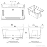32 in. x 22 in. Polypropylene White Laundry Sink - Super Arbor