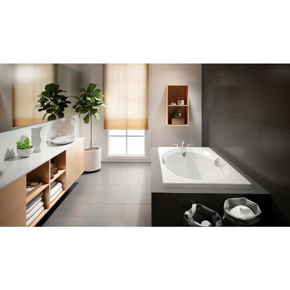 Jacuzzi NOVA 72 in. x 42 in. Acrylic Left-Hand Drain Rectangular Drop-In Whirlpool Bathtub with Heater in White