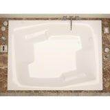 Amethyst 6 ft. Acrylic Center Drain Rectangular Drop-in Non-Whirlpool Bathtub in White - Super Arbor
