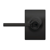Custom Latitude Matte Black Century Trim Keyed Entry Door Lever - Super Arbor