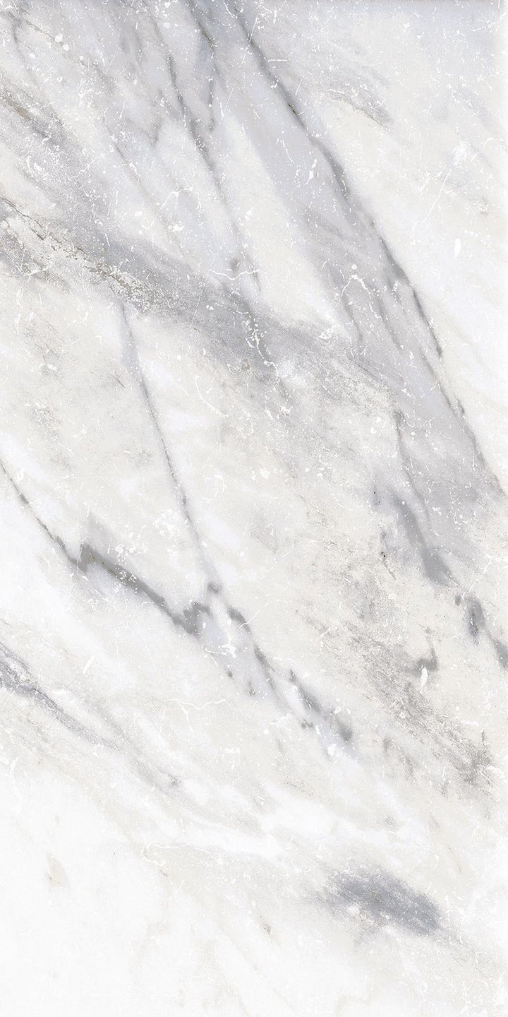 Style Selections Sovereign Stone Pearl 12-in x 24-in Glazed Porcelain Marble Stone Look Floor Tile