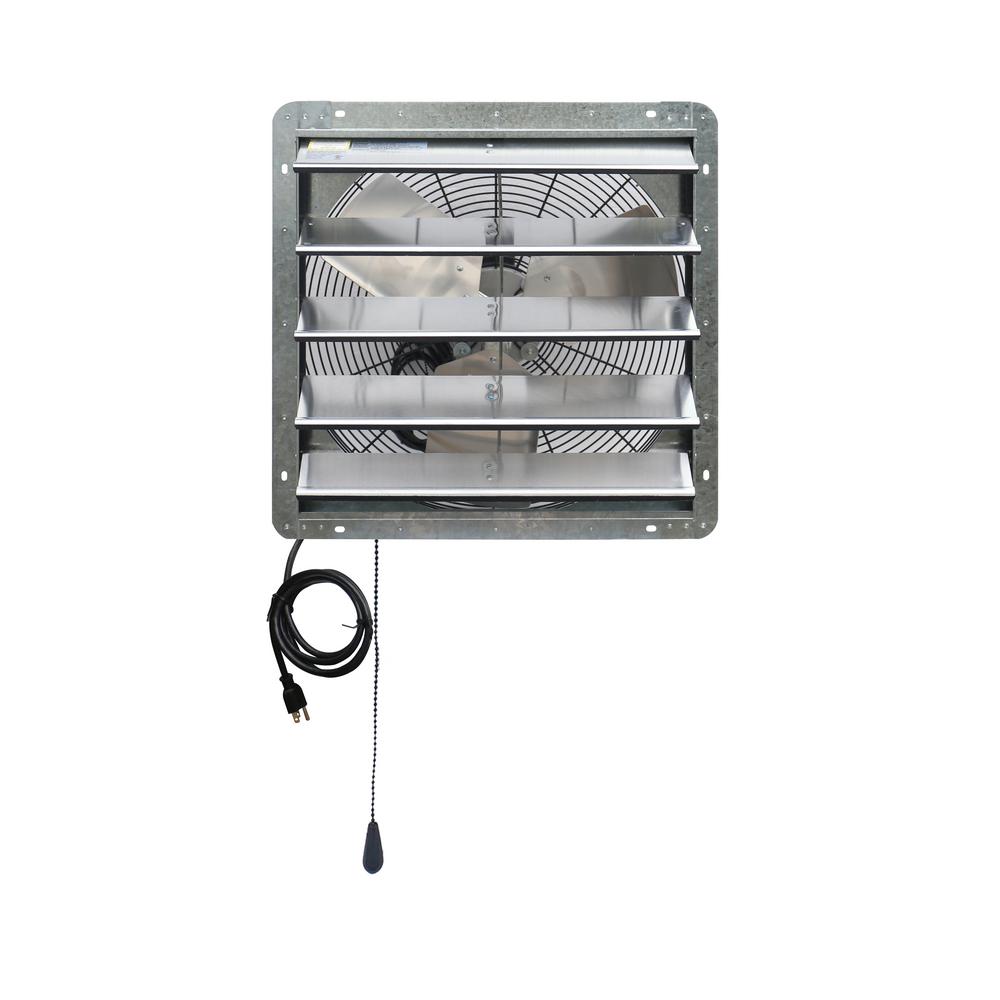 5088 CFM Silver Electric Powered Gable Mount Shutter Fan/Vent - Super Arbor