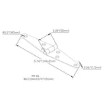 Everbilt 3 in. x 3 in. Black Strap Surface Mount Hinge (2-Pack)
