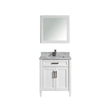 Savona 72 in. W x 22 in. D x 36 in. H Bath Vanity in Espresso with Vanity Top in White with White Basin and Mirror - Super Arbor