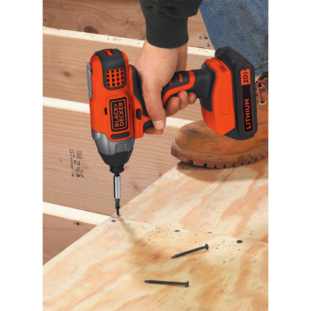 20-Volt MAX Lithium-Ion Cordless Impact Driver with Battery 1.5Ah and Charger - Super Arbor